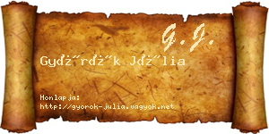 Györök Júlia névjegykártya