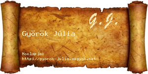 Györök Júlia névjegykártya